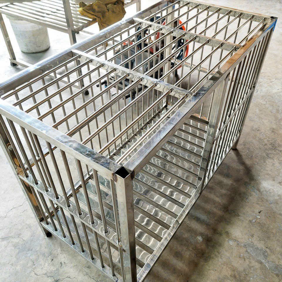 Chuông chó inox không mái