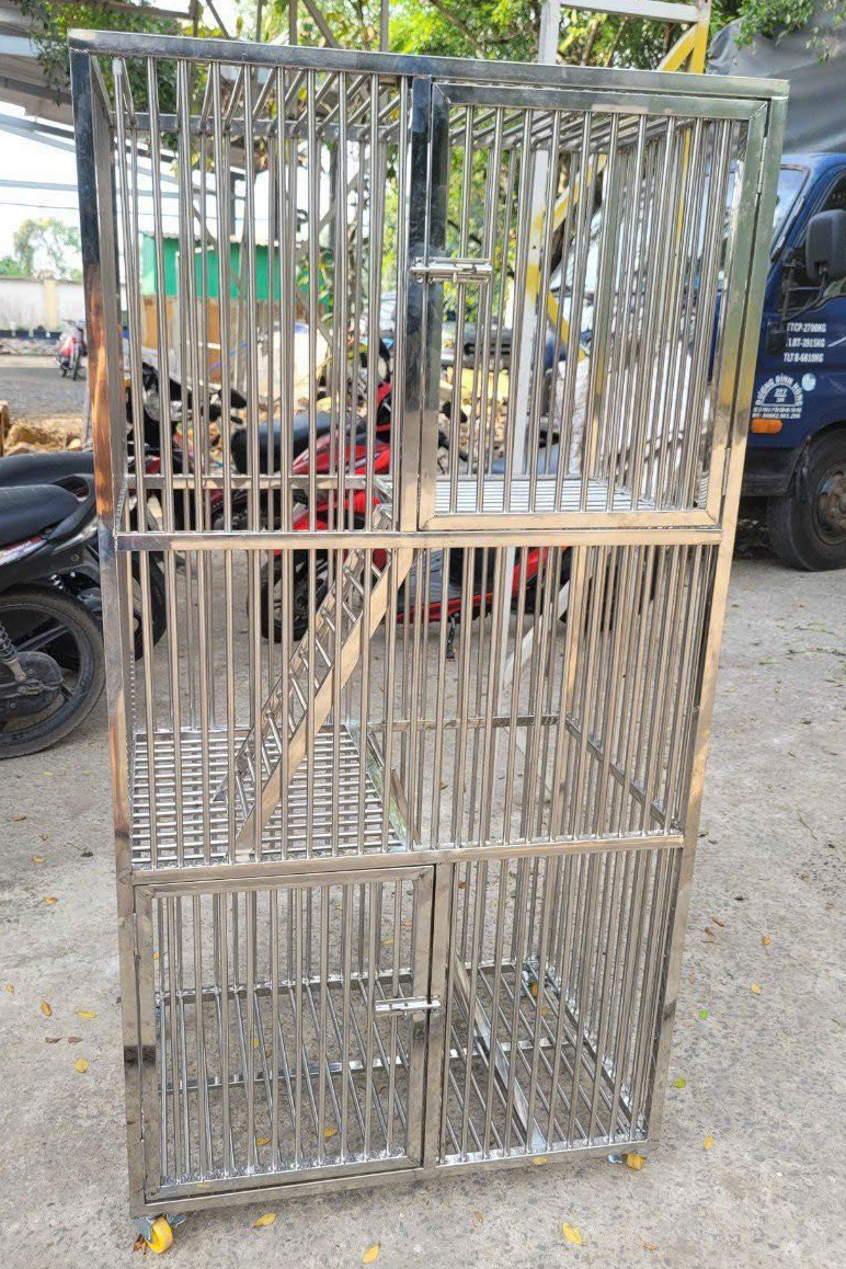 Chuồng thú cưng inox nhiều tầng