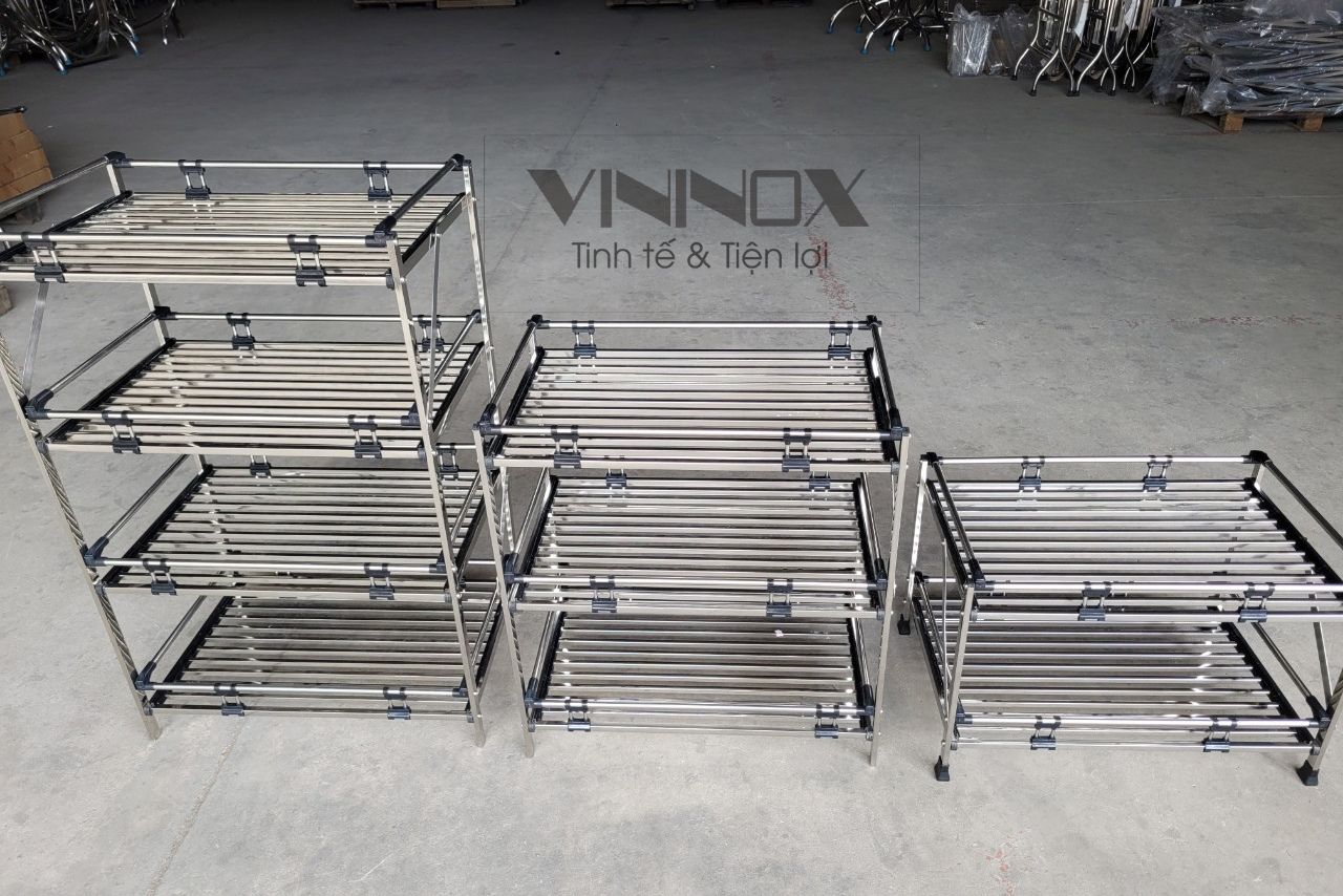 Kệ chén inox lắp ráp Vininox