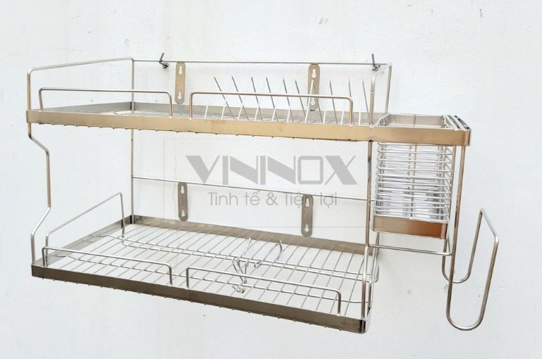 Kệ treo tường inox 2 tầng đa năng