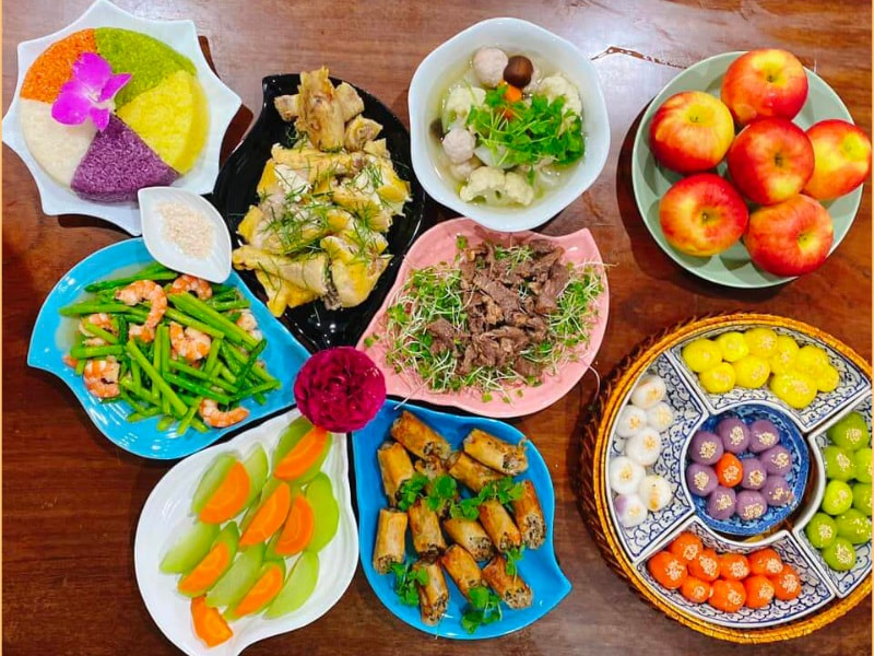 Mâm cổ cúng Tết Hàn thực